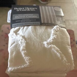 NWT Better Homes & Gardens White Shower Curtain 72” x 72”
